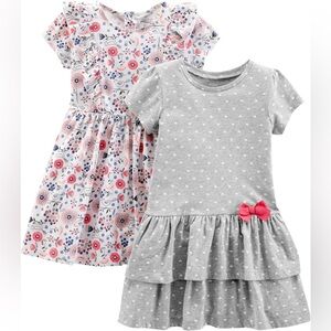 LITTLE GIRLS CARTERS FLOWER & POLKA DOT DRESSES
